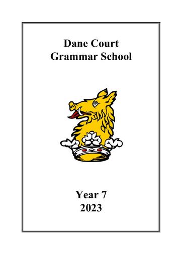 Year 7 booklet 2023