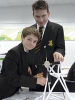 Bartek and Harry with their creation