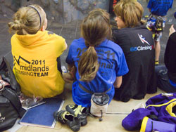 Climbers at the 2011 Youth Climbing Series final